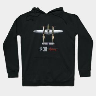 P-38 Lightning WW2 fighter aircraft Hoodie